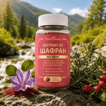 Naturaway Баланс и Отслабване - 60 дъвчащи бонбони с Шафран и Витамини