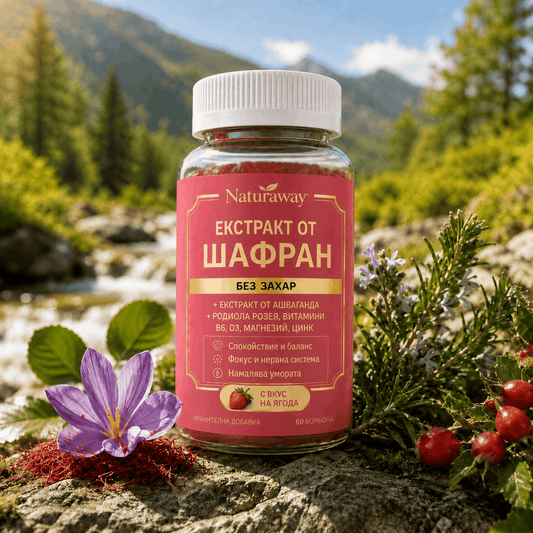 Naturaway Баланс и Отслабване - 60 дъвчащи бонбони с Шафран и Витамини